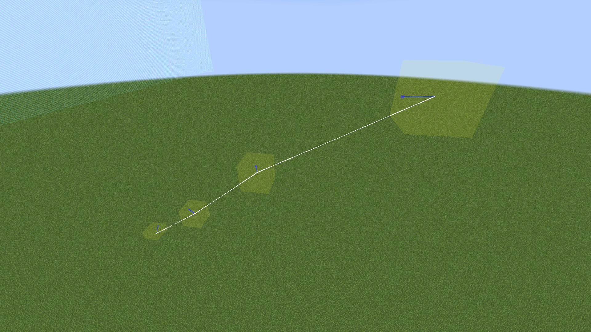 Image of a path in the build world